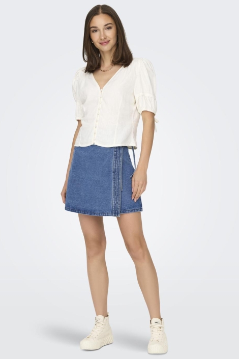 Only onlvilla wrap tie skirt dnm gua